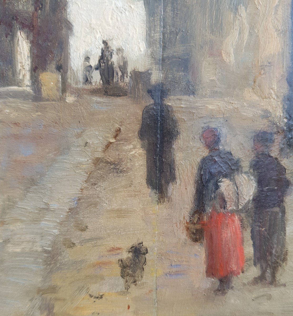 Pecrus - Oil On Panel - Street In Montmartre - 1880-photo-3