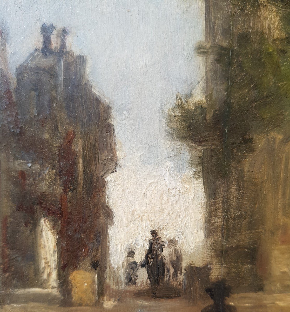 Pecrus - Oil On Panel - Street In Montmartre - 1880-photo-4