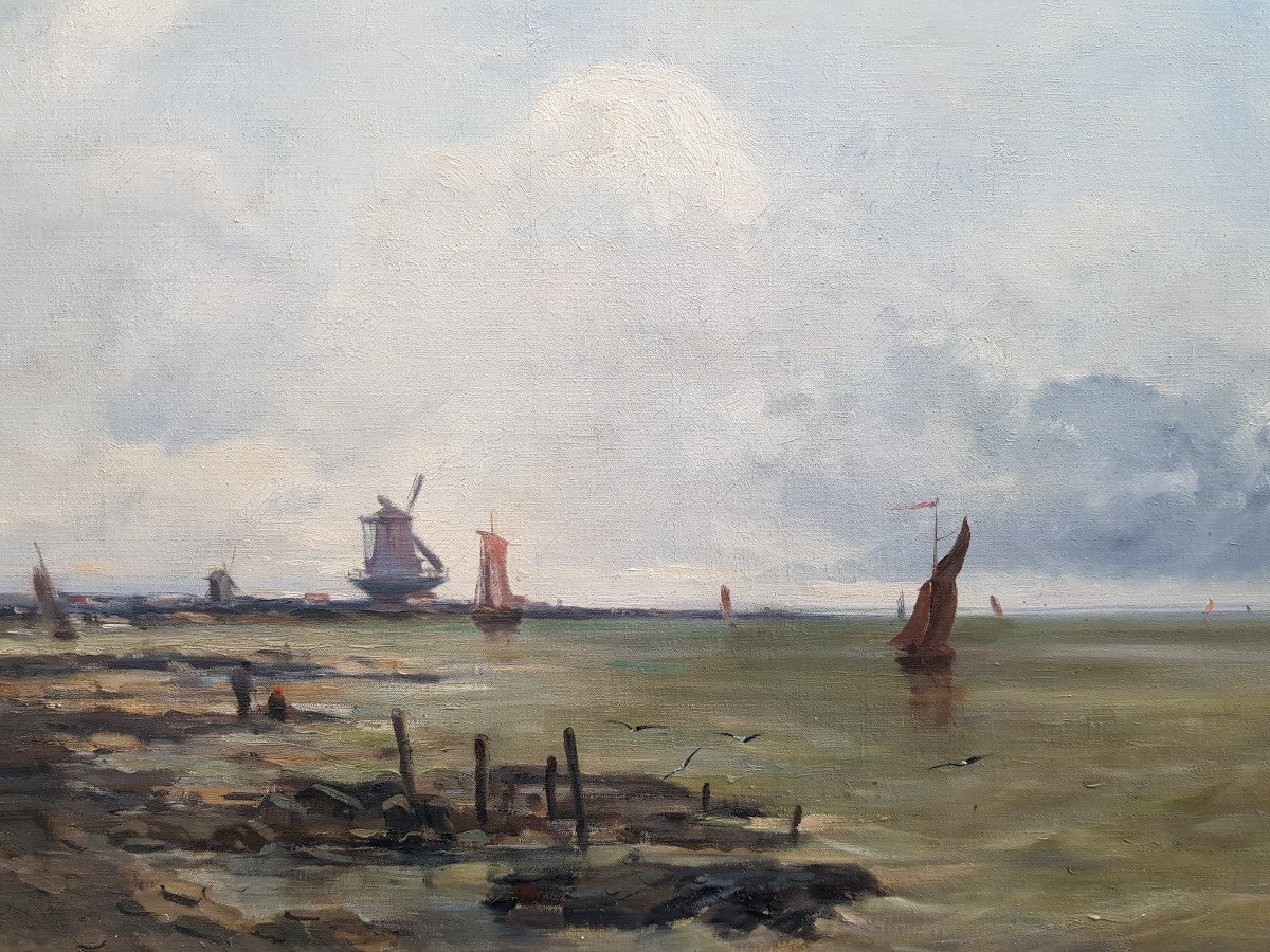 Delpy - Oil On Canvas 60 X 73 Cms - Sailboats At Sea-photo-3