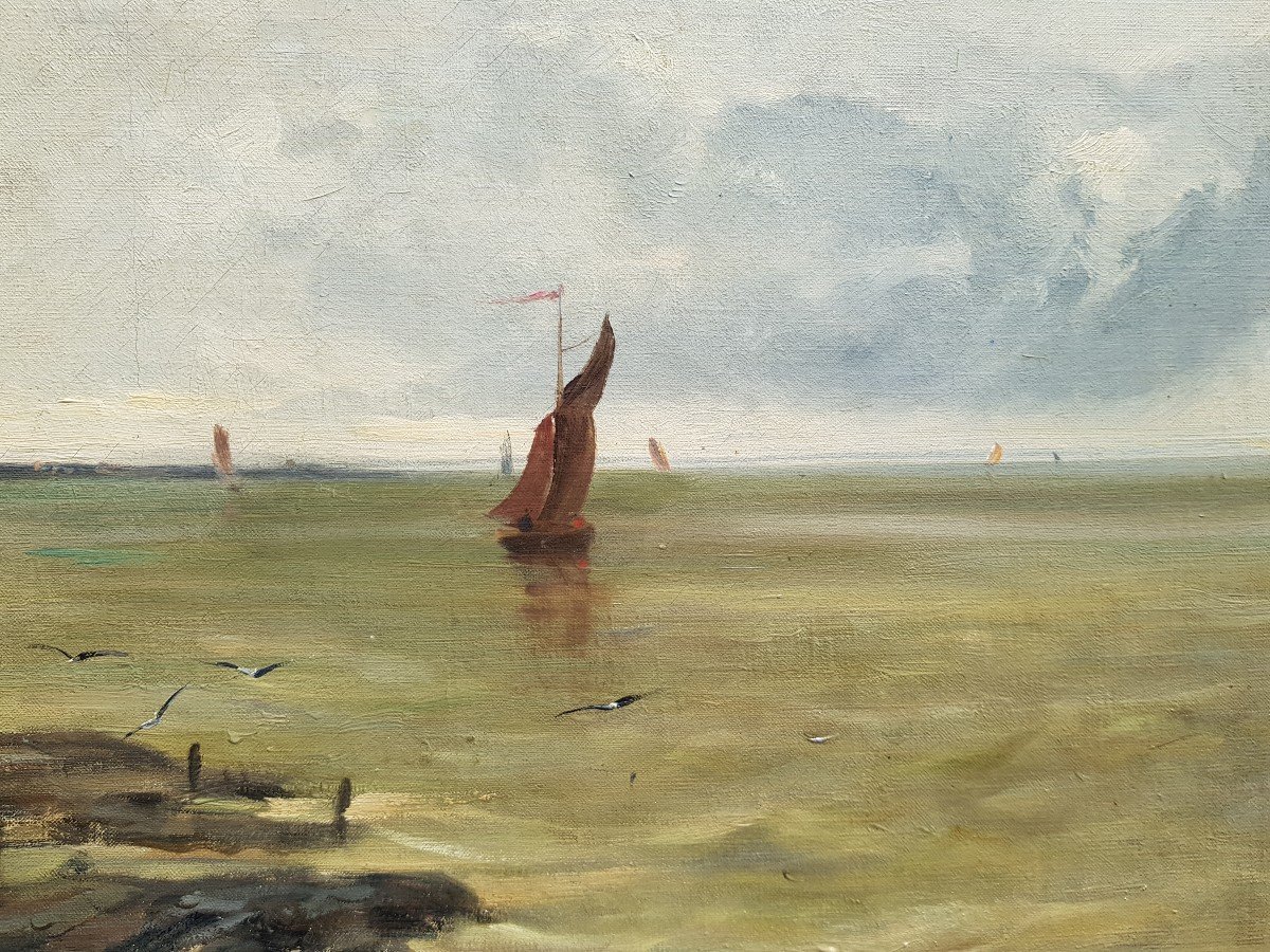 Delpy - Oil On Canvas 60 X 73 Cms - Sailboats At Sea-photo-5