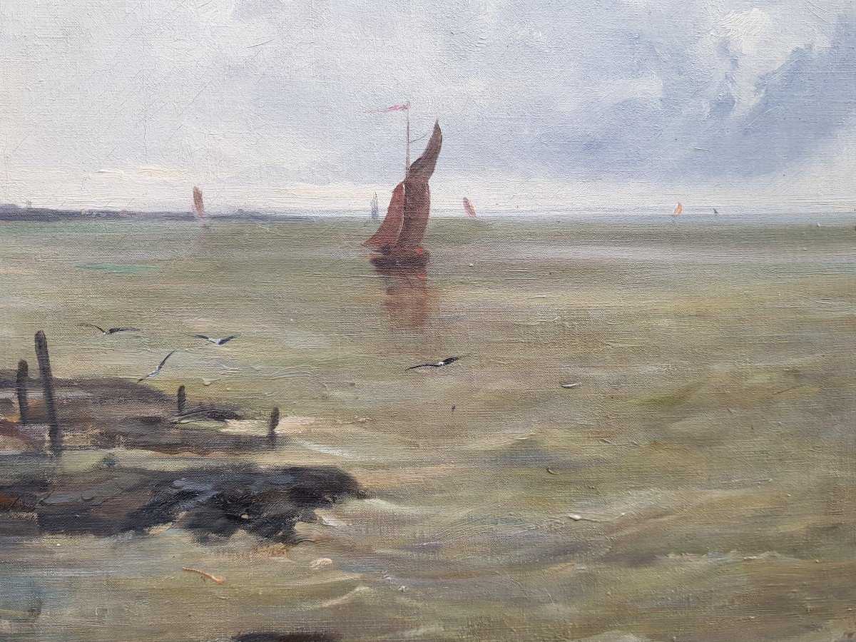 Delpy - Oil On Canvas 60 X 73 Cms - Sailboats At Sea-photo-7