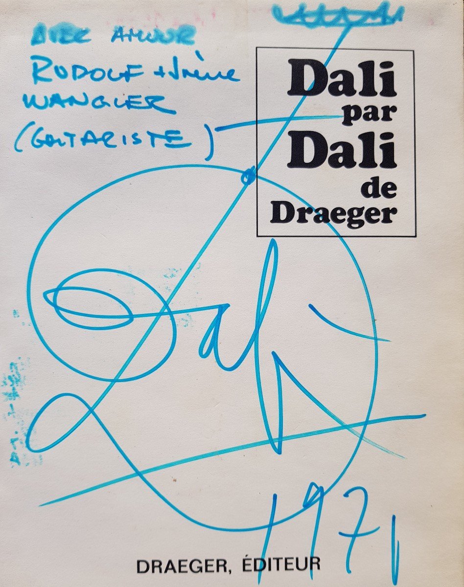 DALI - Livre dédicacé - Dessin - 1971