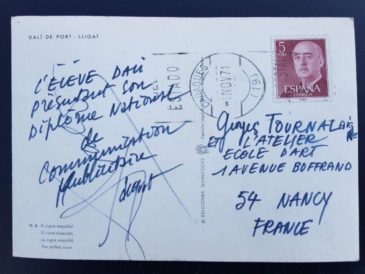 DALI - Carte Postale Signée - Cadaquès - 1971 -photo-2