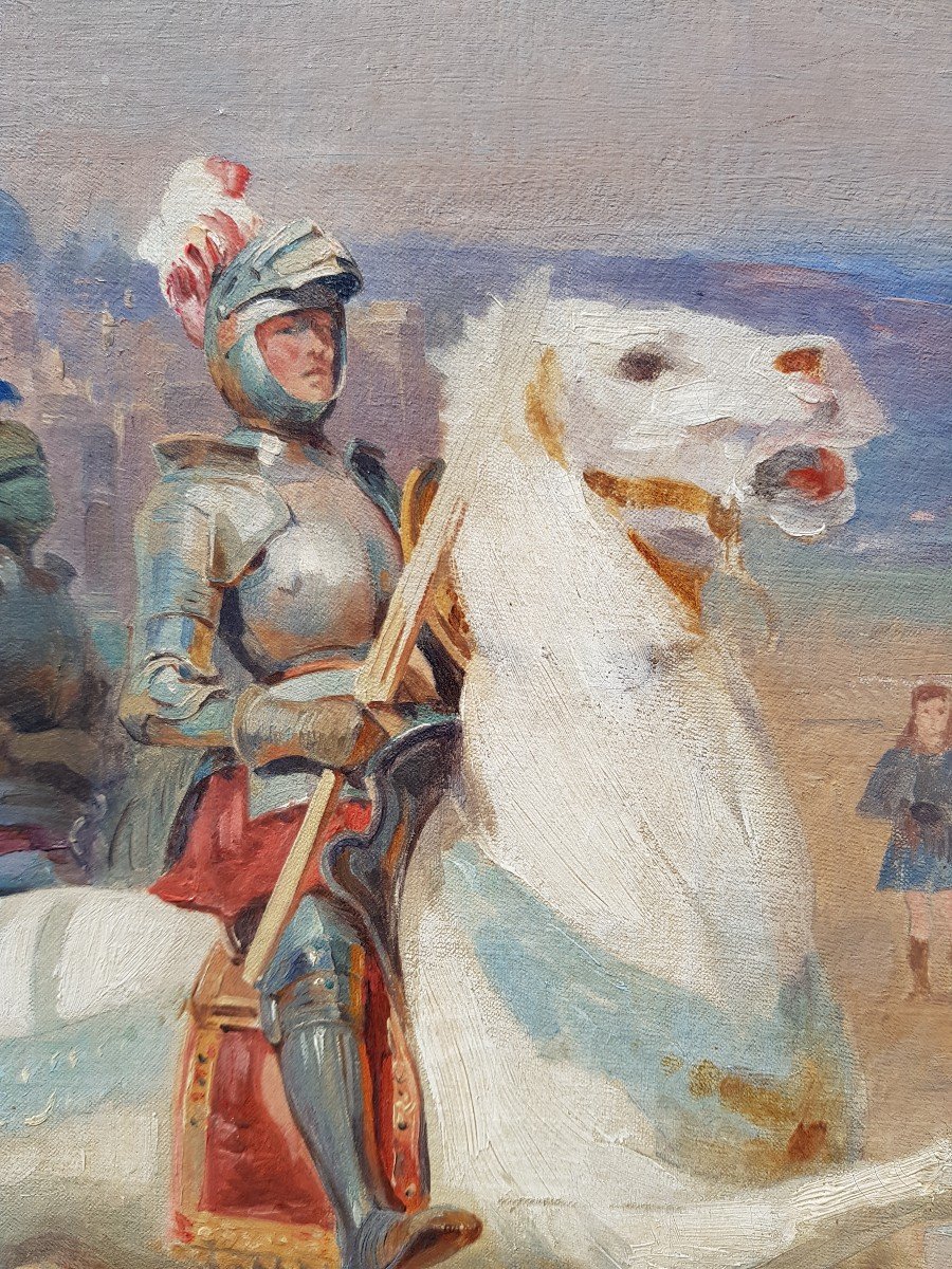 Detti - Italian - Oil 82 X 128 Cms - Medieval Joust-photo-5