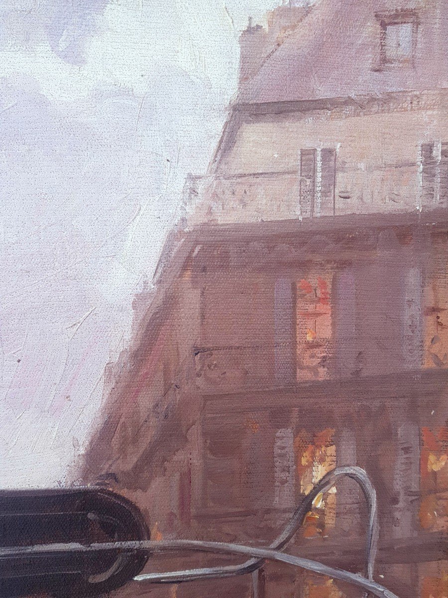 Zeytline - Oil On Canvas - Belle Epoque - Omnibus, Paris-photo-1