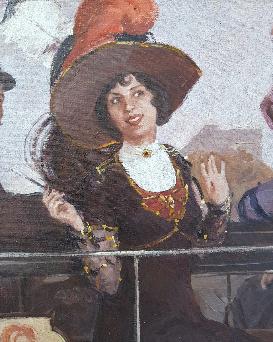 Zeytline - Large Oil On Canvas - Belle époque - Paris-photo-5