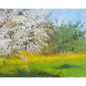 Paul-emile Pissarro - Oil On Canvas - Apple Tree In Blooms