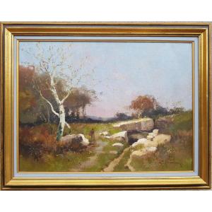 GALIEN LALOUE - Huile sur toile 49 x 65 cms - PAYSAGE 