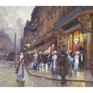 GALIEN LALOUE - Gouache - Elégantes à PARIS