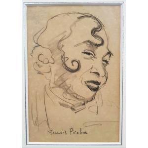 PICABIA - Dessin - Portrait de femme - CERTIFICAT