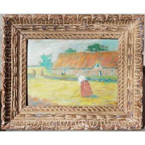 Delavallee - Pont Aven - Oil - Wheat Thresher 