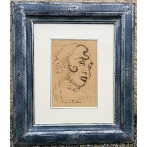 Francis Picabia - Drawing - Woman Portrait - C.o.a 