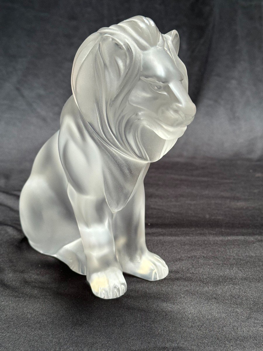 Lion En Cristal De Lalique  France-photo-2