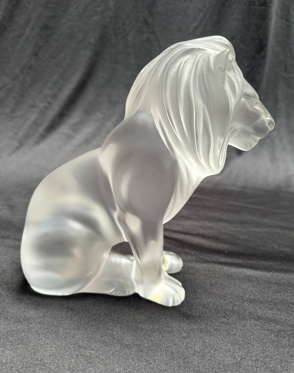 Lion En Cristal De Lalique  France