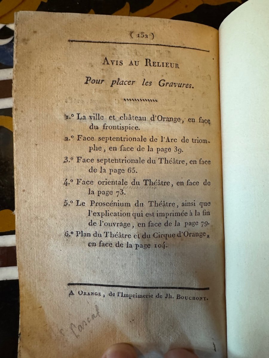 Histoire De La Ville d'Orange Et De Ses Antiquités Chez Joseph Bouchony 1815-photo-3