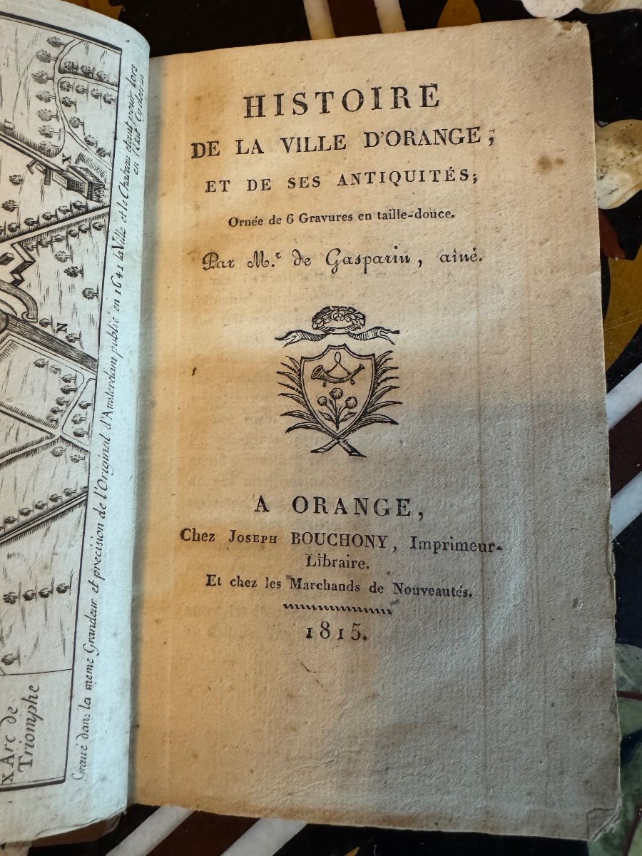 Histoire De La Ville d'Orange Et De Ses Antiquités Chez Joseph Bouchony 1815