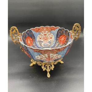 Imari Porcelain And Gilt Bronze Cup From The 19th Century