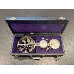 Anemometer Signed Jules Richard Around 1950 In Chromed Metal