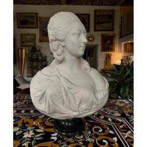 Important Carrara Marble Bust From The 19th Century