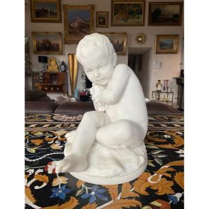 Pigalle Jean-marie (1792 - 1857) White Marble Sculpture 