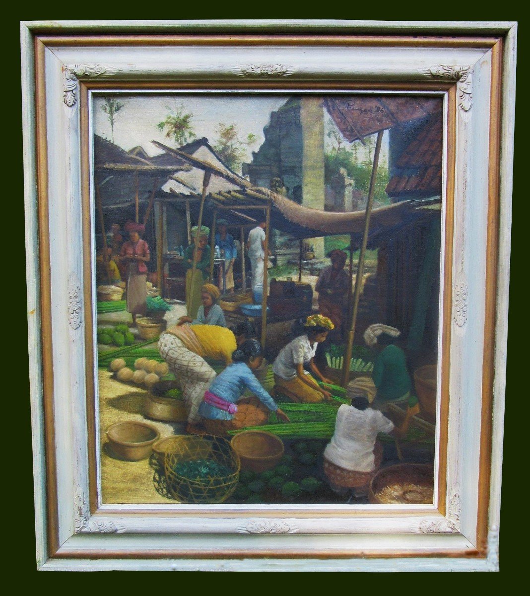 Oil Painting On Canvas "market Scene"