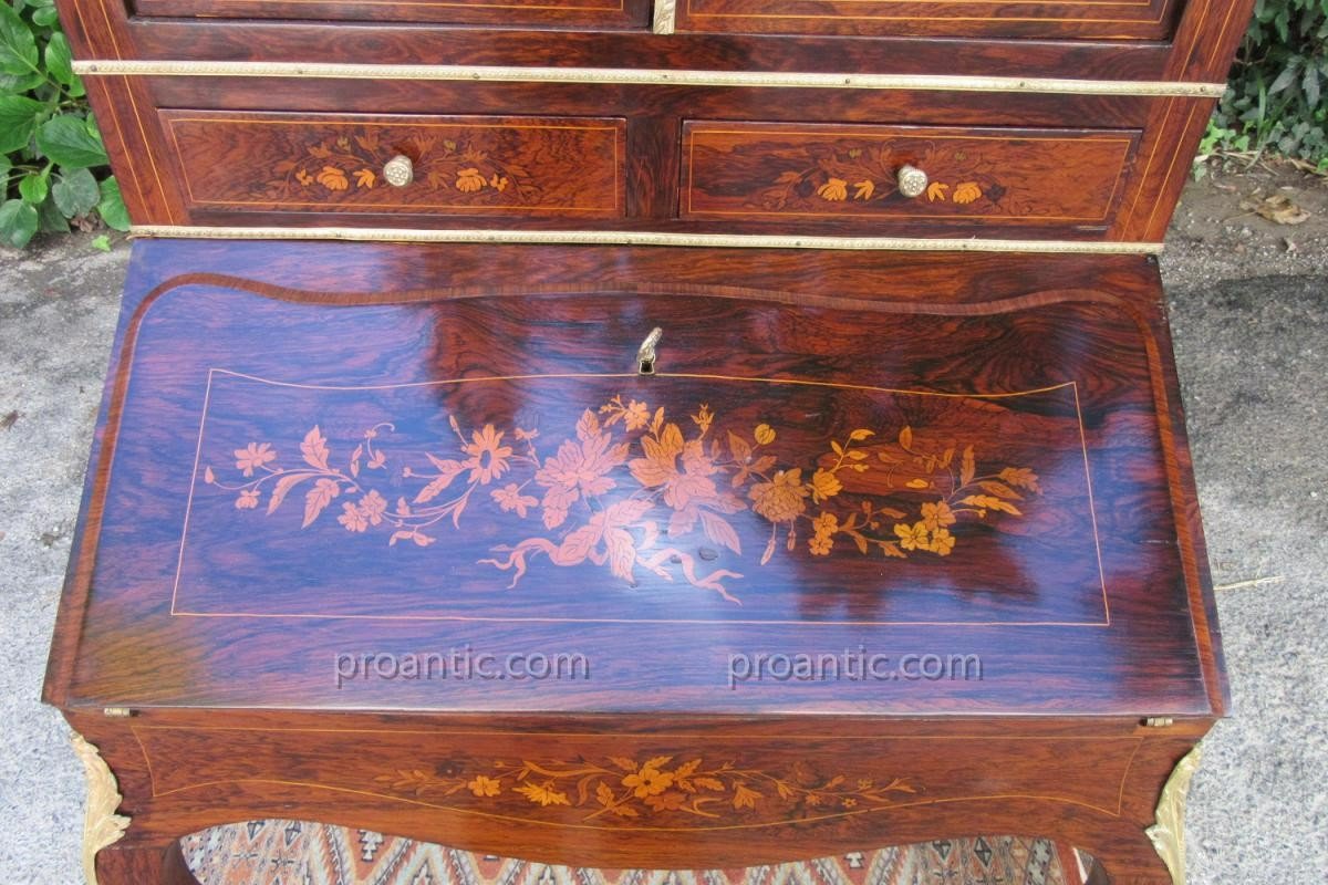 Sloping Desk Showcase In Flower Marquetry Ep.19th-photo-2