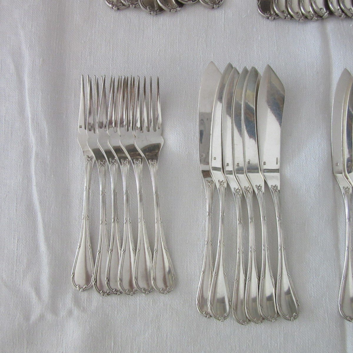 Christofle Cutlery Set Crossed Ribbon Model-photo-3