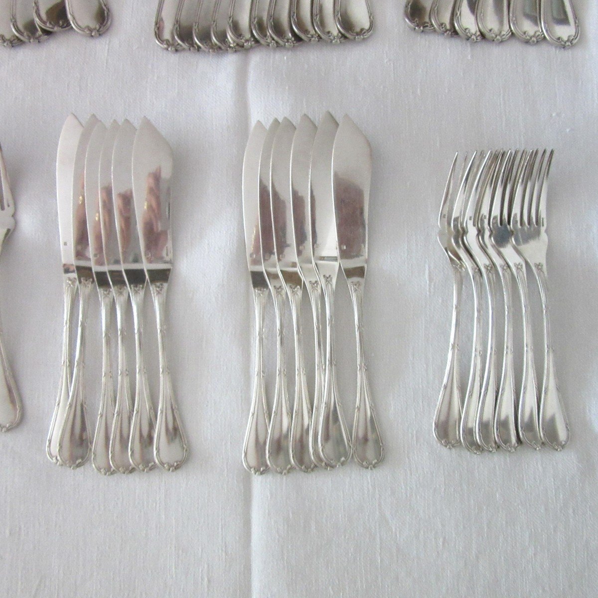 Christofle Cutlery Set Crossed Ribbon Model-photo-4