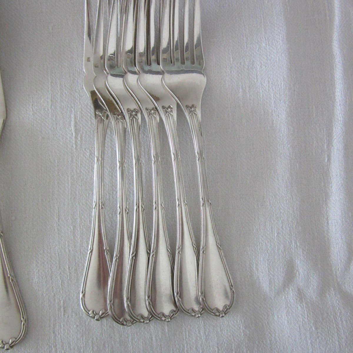 Christofle Cutlery Set Crossed Ribbon Model-photo-5