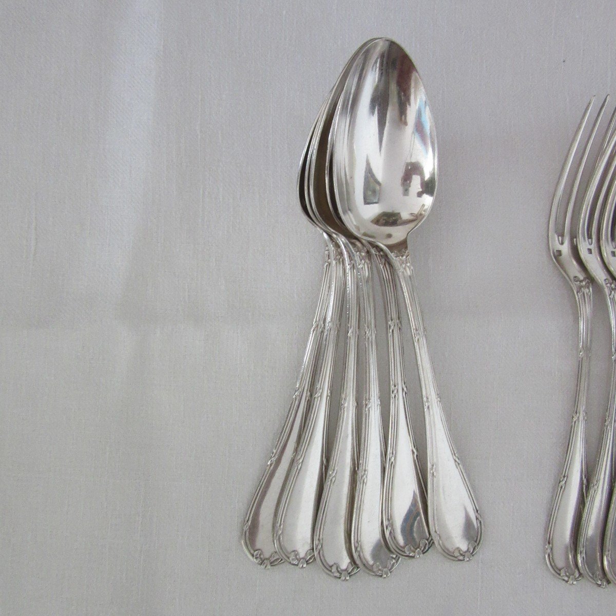 Christofle Cutlery Set Crossed Ribbon Model-photo-6