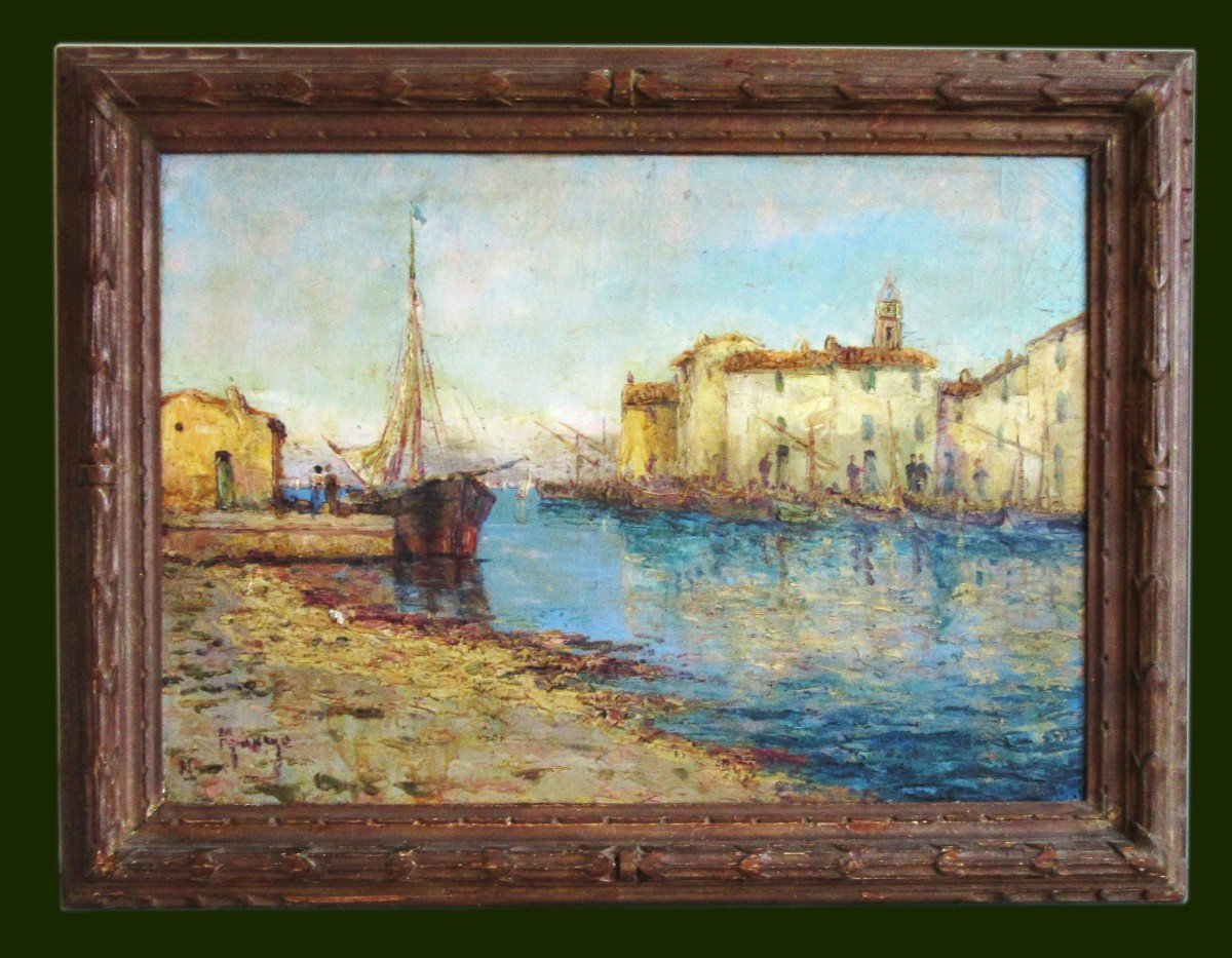 Tableau Huile Sur Toile Marine V.manago-photo-2