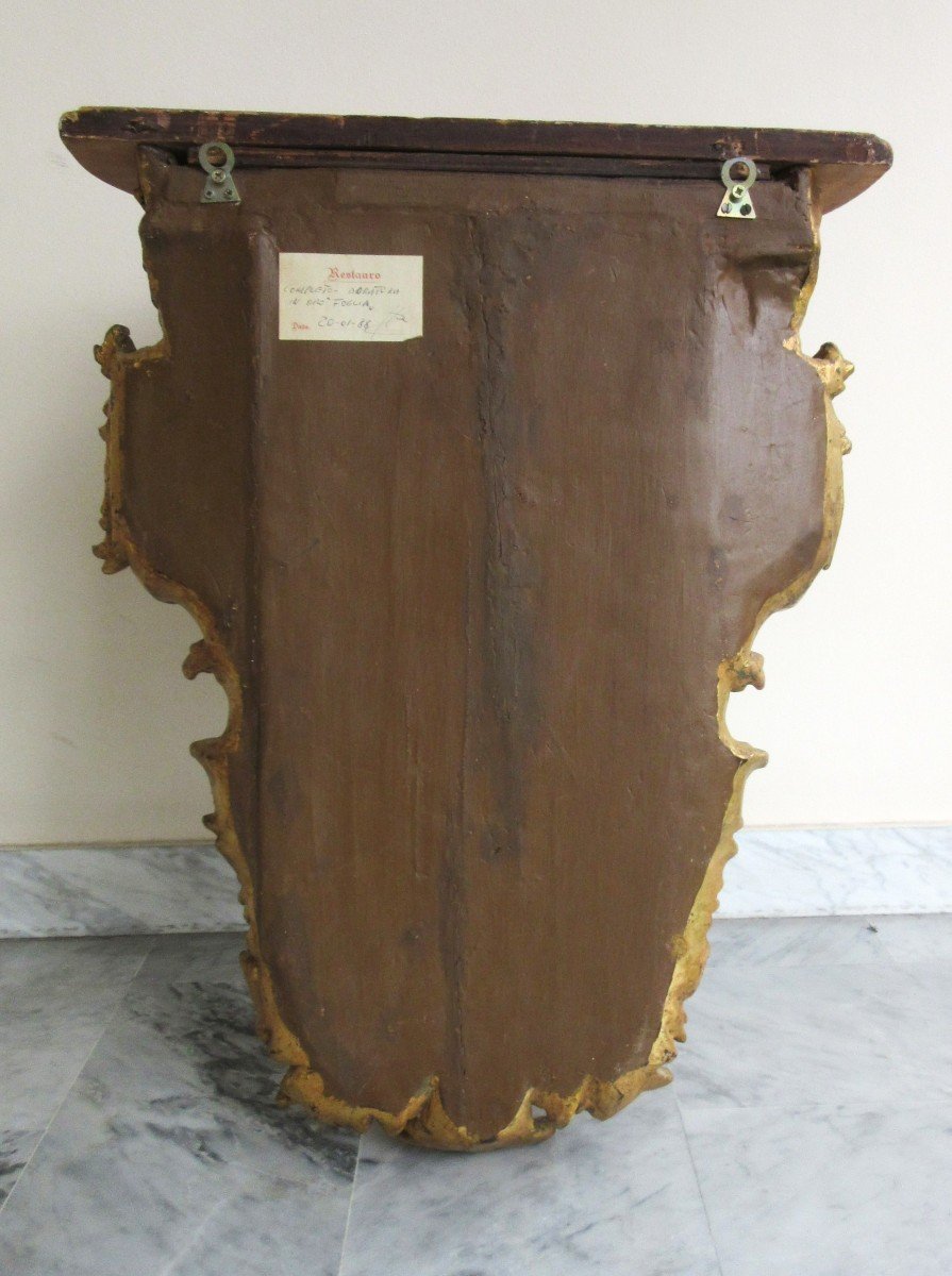 18th Century Gilded Wooden Console-photo-1