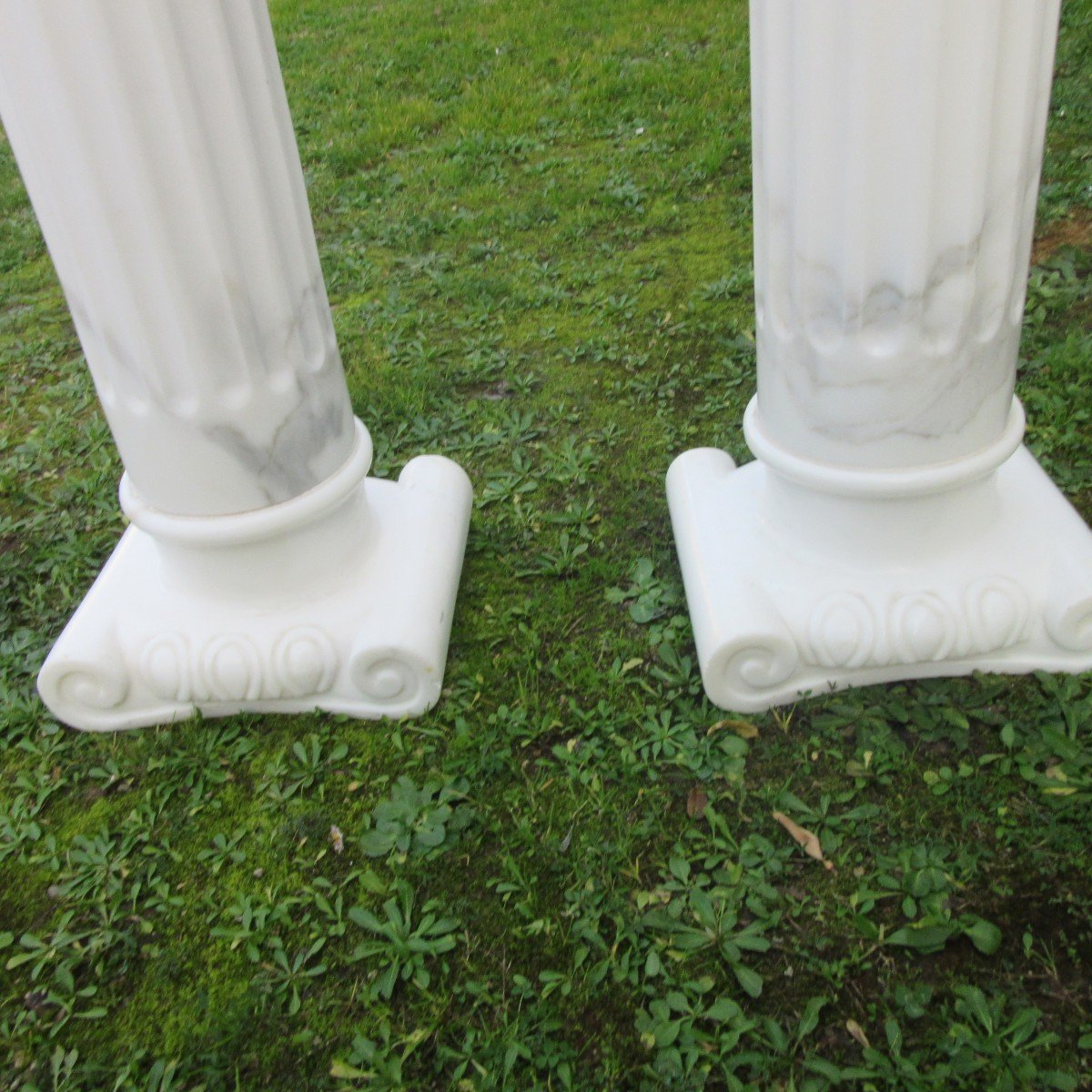 Paire De Colonnes En Marbre-photo-4