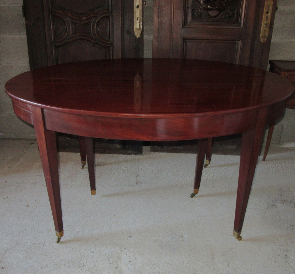 Louis XVI Oval Mahogany Dining Table-photo-3