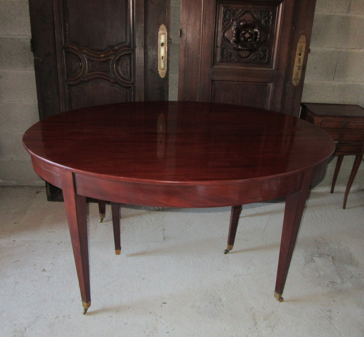 Louis XVI Oval Mahogany Dining Table-photo-4