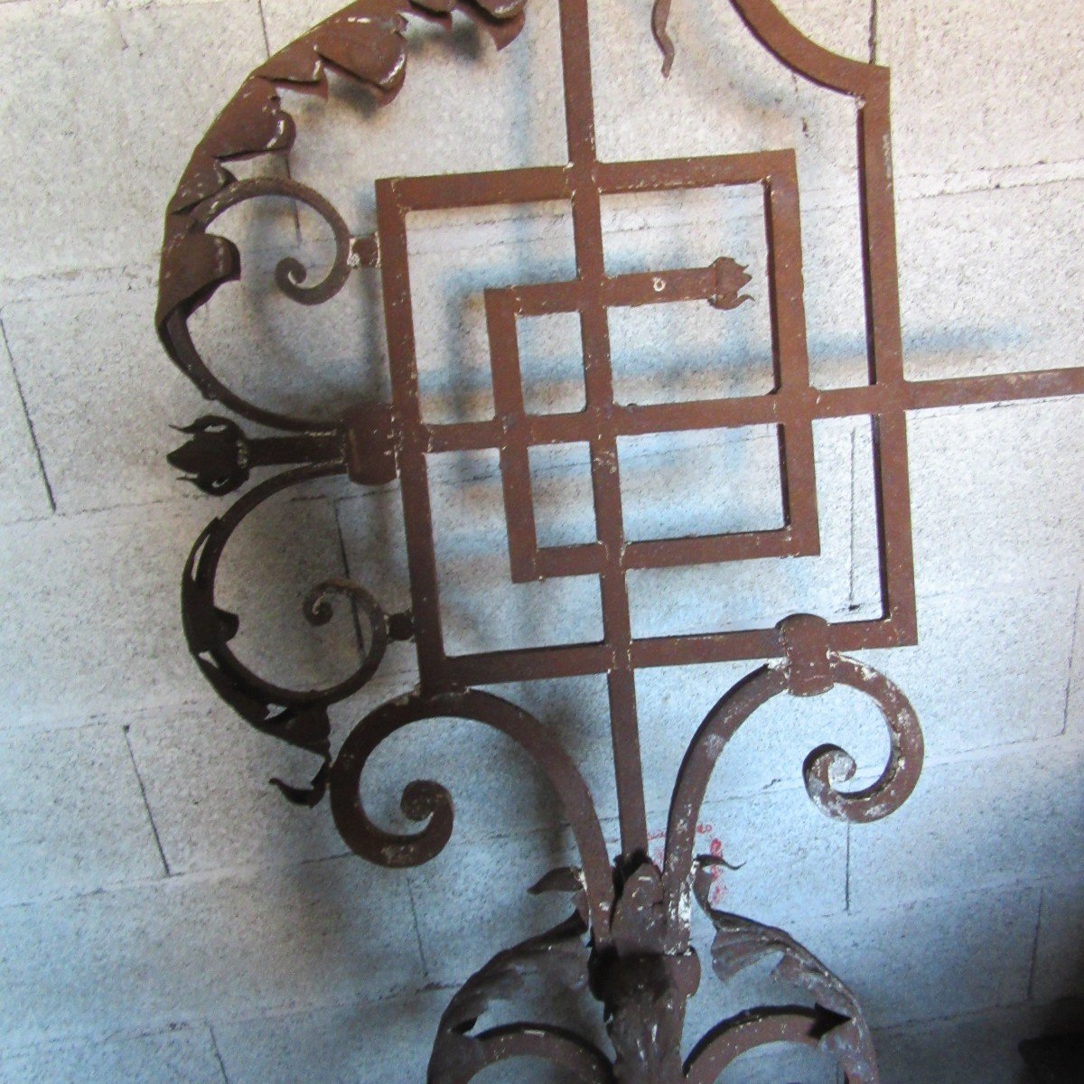 Series Of Four Large Wrought Iron Lanterns With Their Arms, 19th Century-photo-3