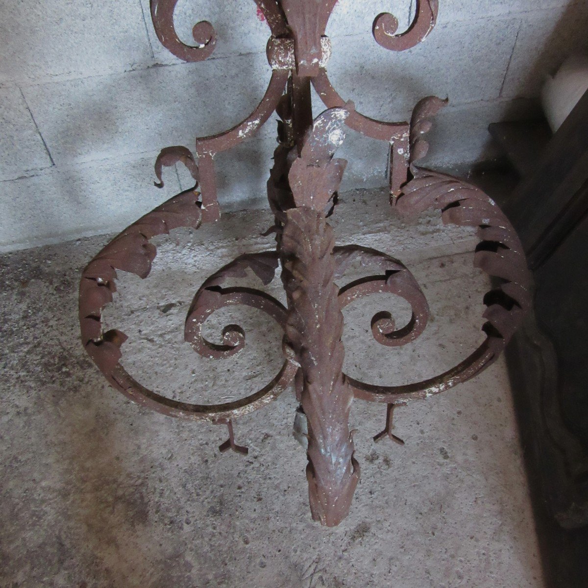 Series Of Four Large Wrought Iron Lanterns With Their Arms, 19th Century-photo-4