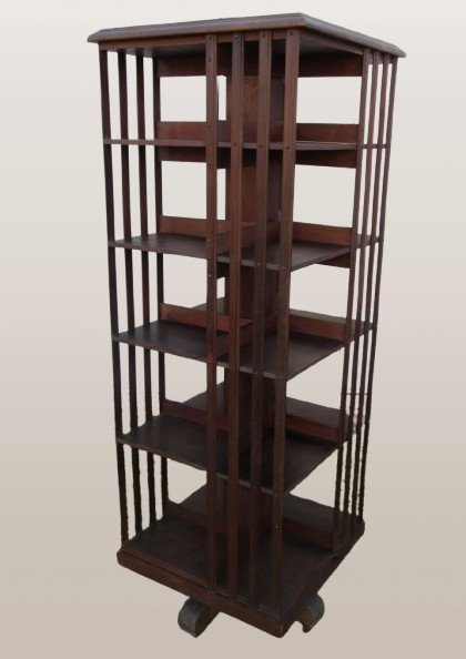 Mahogany Revolving Bookcase-photo-2