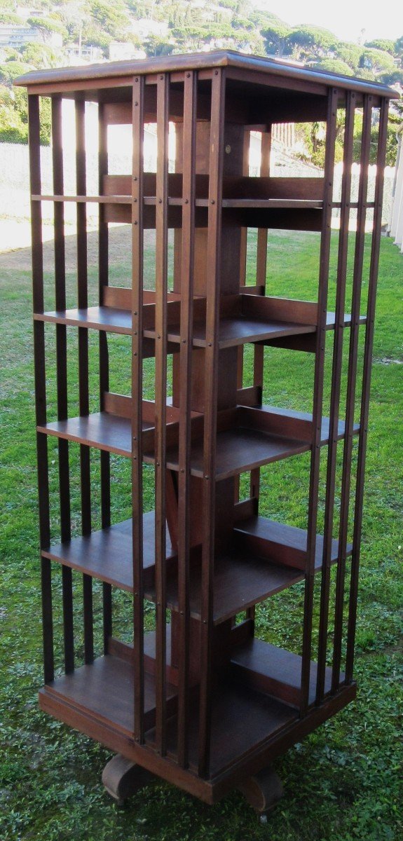 Mahogany Revolving Bookcase-photo-3