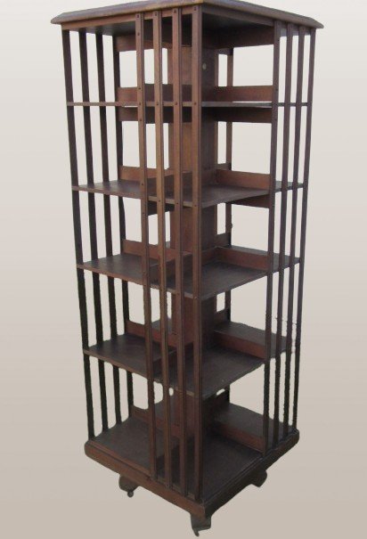 Mahogany Revolving Bookcase-photo-4