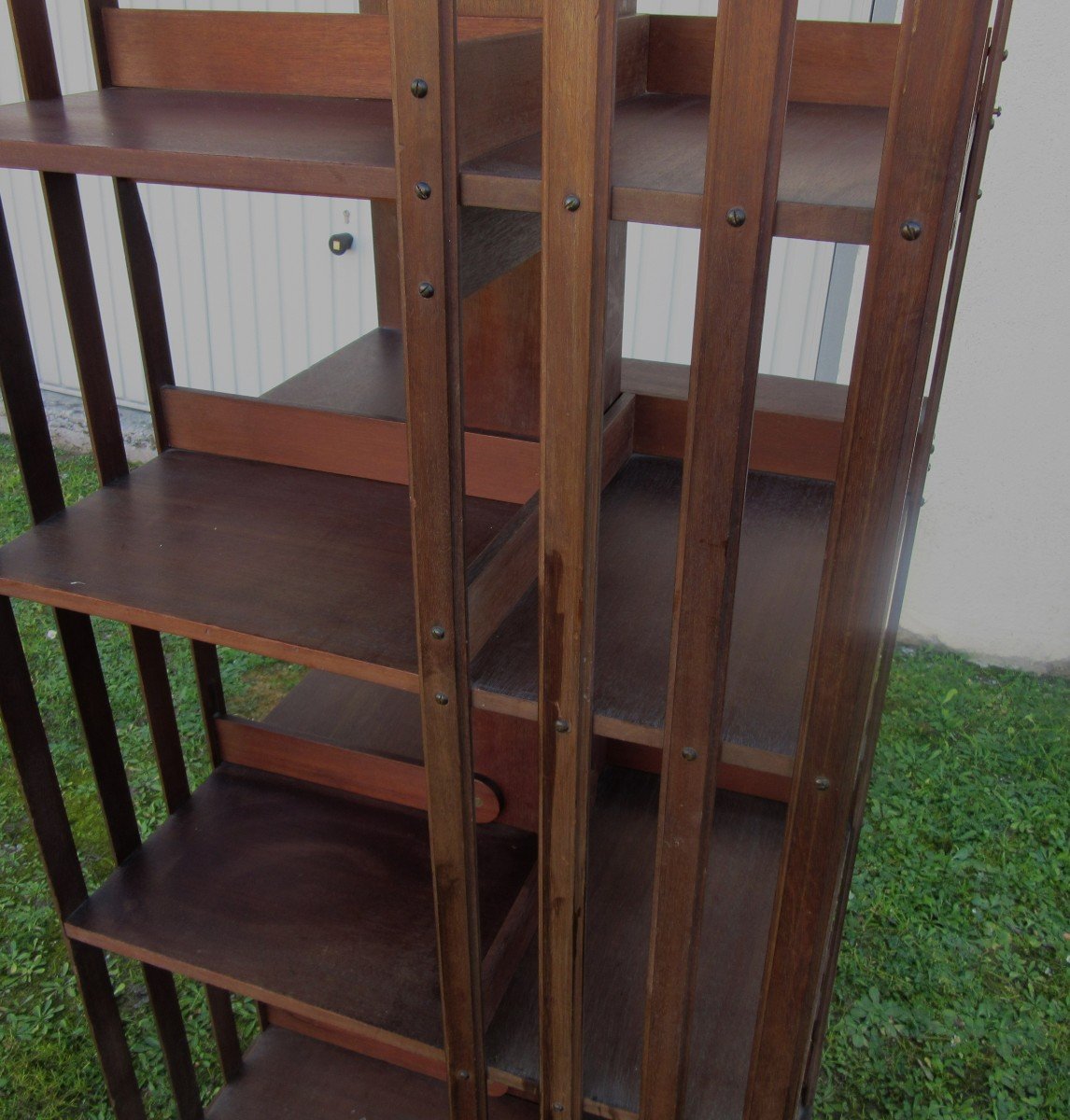 Mahogany Revolving Bookcase-photo-2