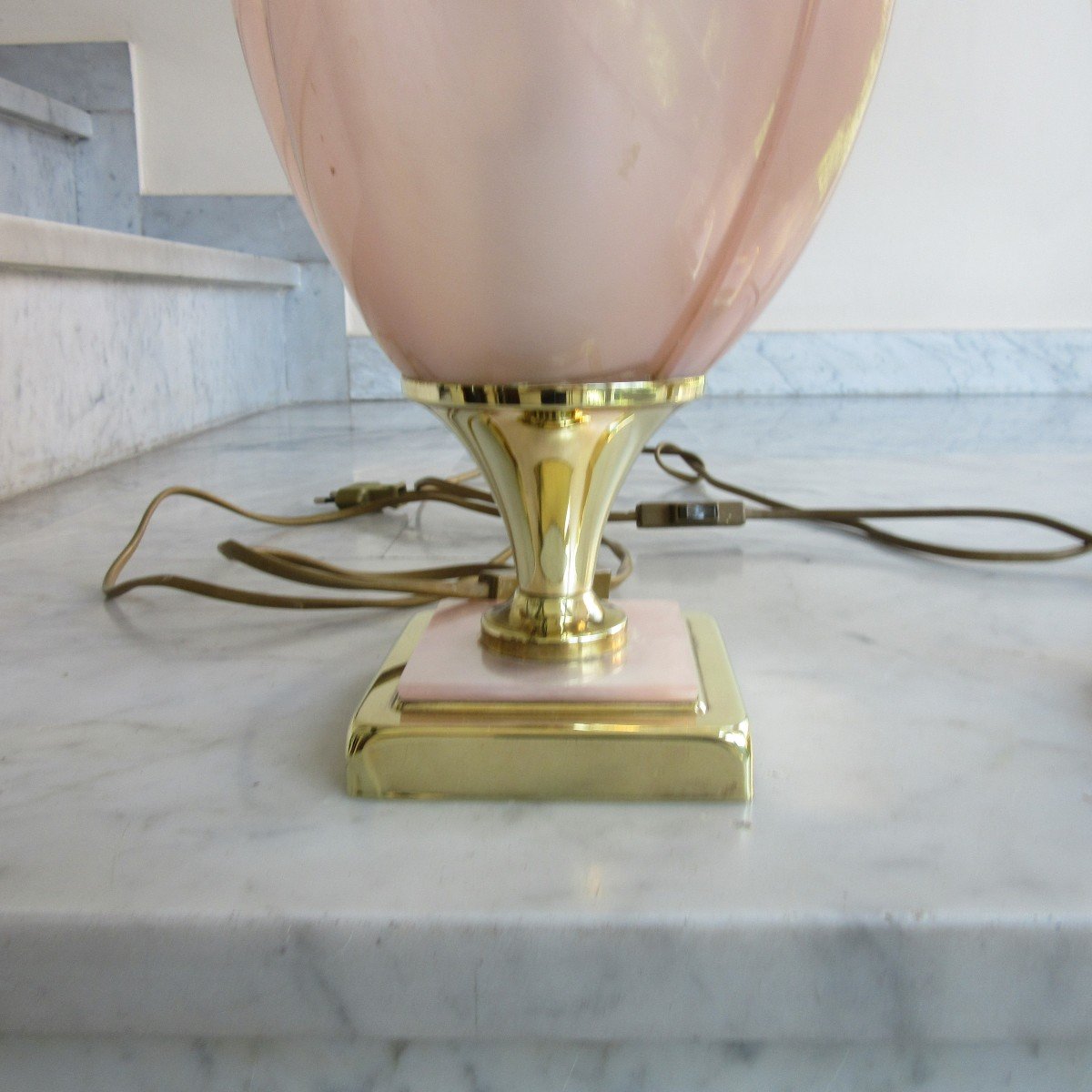 Pair Of Laurent Rougier Tulip Lamps, 20th Century-photo-4