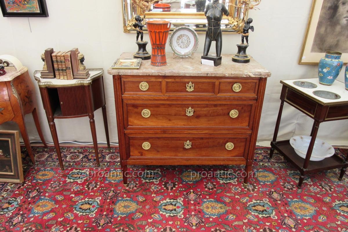 Commode d'époque Louis XVI En Acajou-photo-4