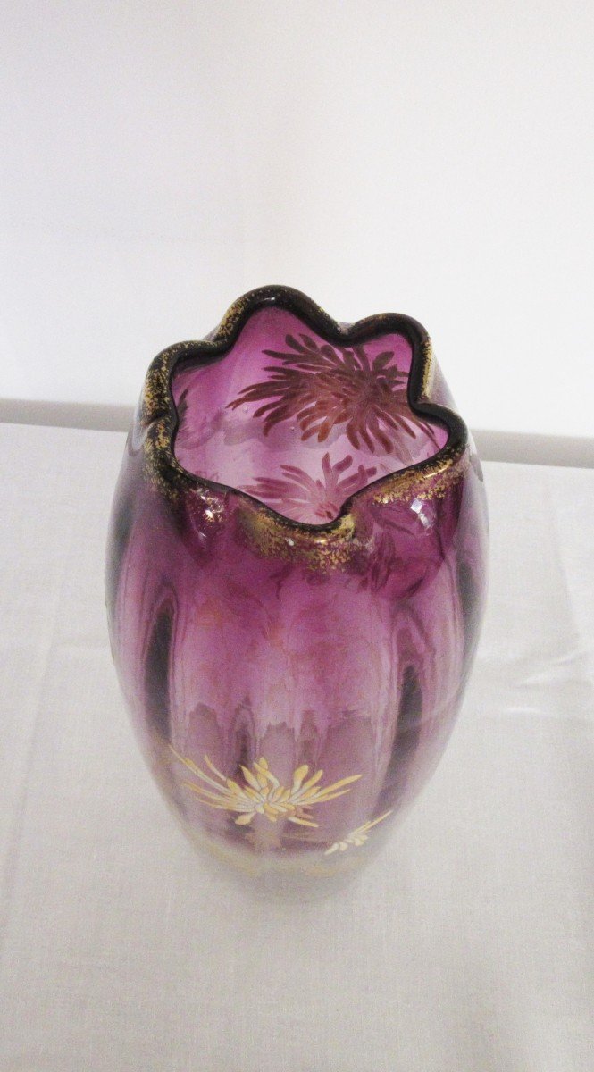 Legras Enamelled Glass Vase-photo-1