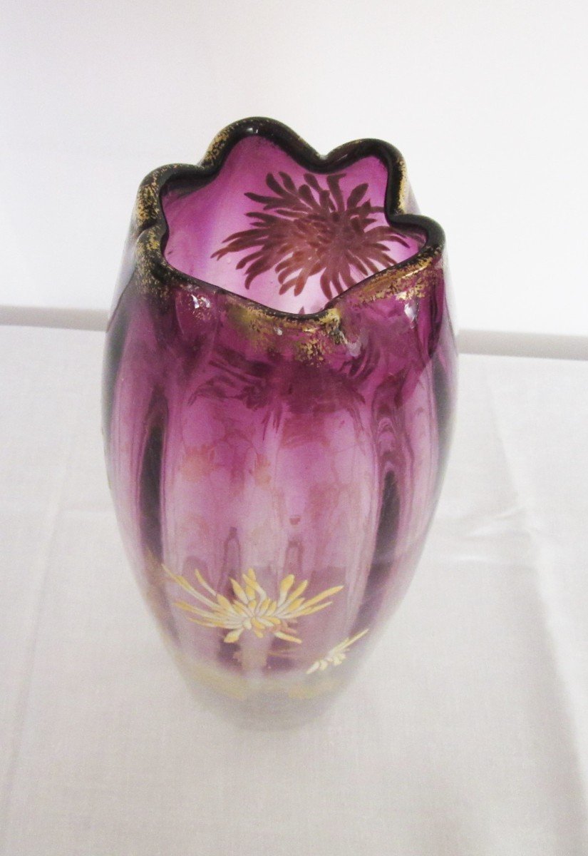 Legras Enamelled Glass Vase-photo-2