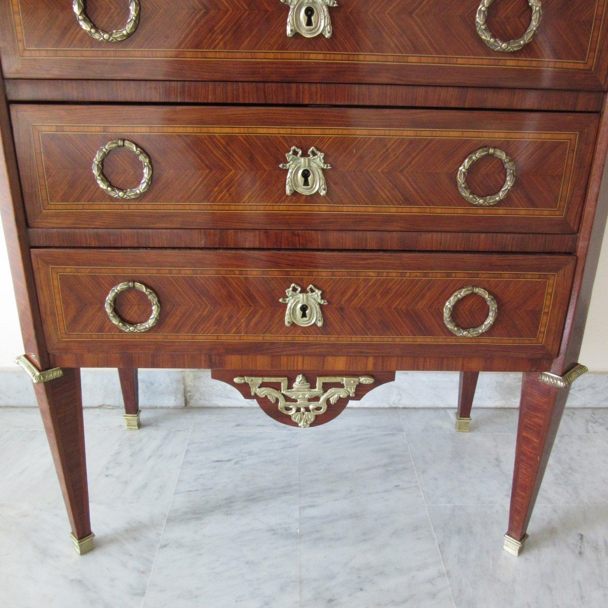 Louis XVI Style Marquetry Secretary-photo-2