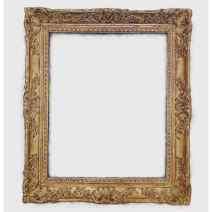 Old Frame In Carved And Gilded Wood 