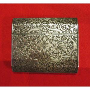  Silver And Vermeil Cigarette Case, 19th Century