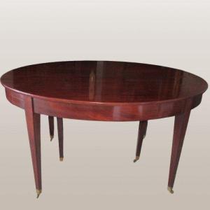 Louis XVI Oval Mahogany Dining Table