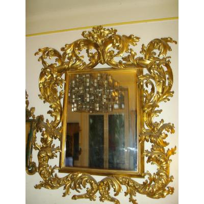 Wooden Venetian Mirror Doré
